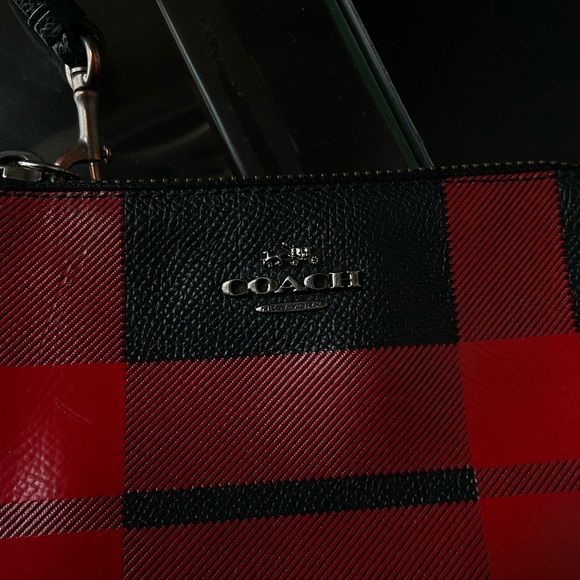 COACH Novelty Plaid Print Small Wristlet - Picture 2 of 9